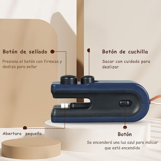 Mini sellador de bolsas